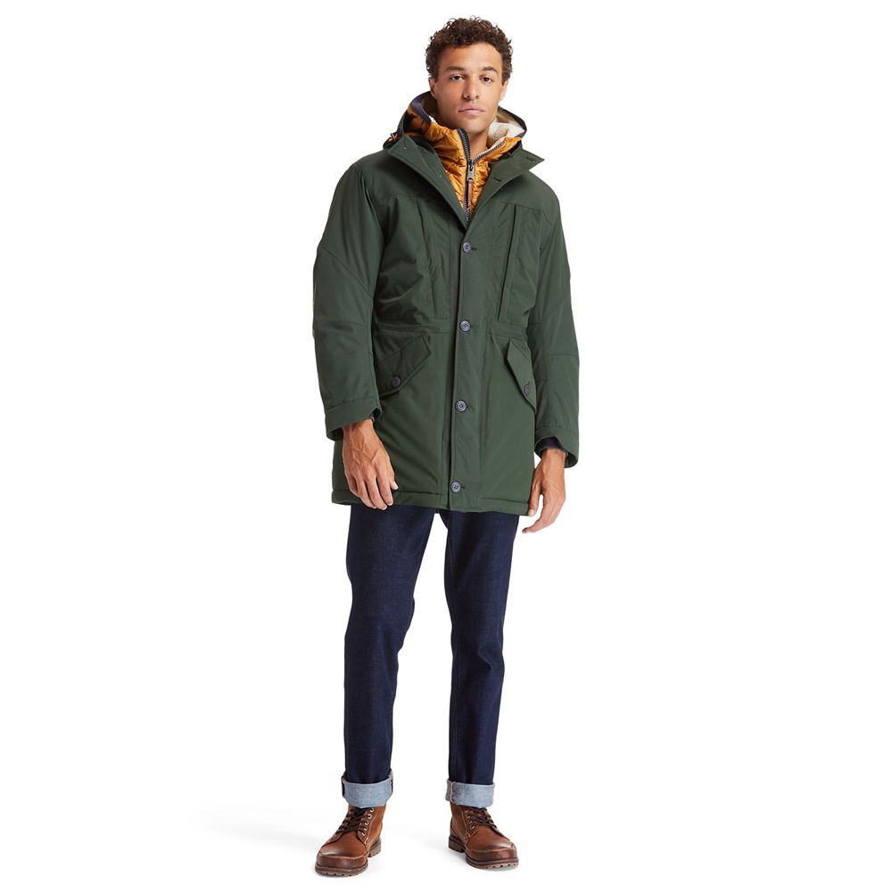 Timberland Mens Jackets Outdoor Heritage Ecoriginal Parka with DryVent™ Technology - Dark Green - In